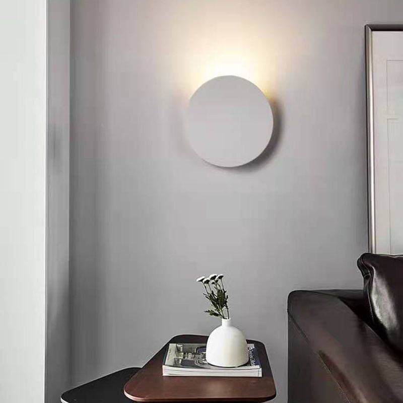 Lámpara de pared circular de hierro de pared de pared LED de pared LED para espacios interiores