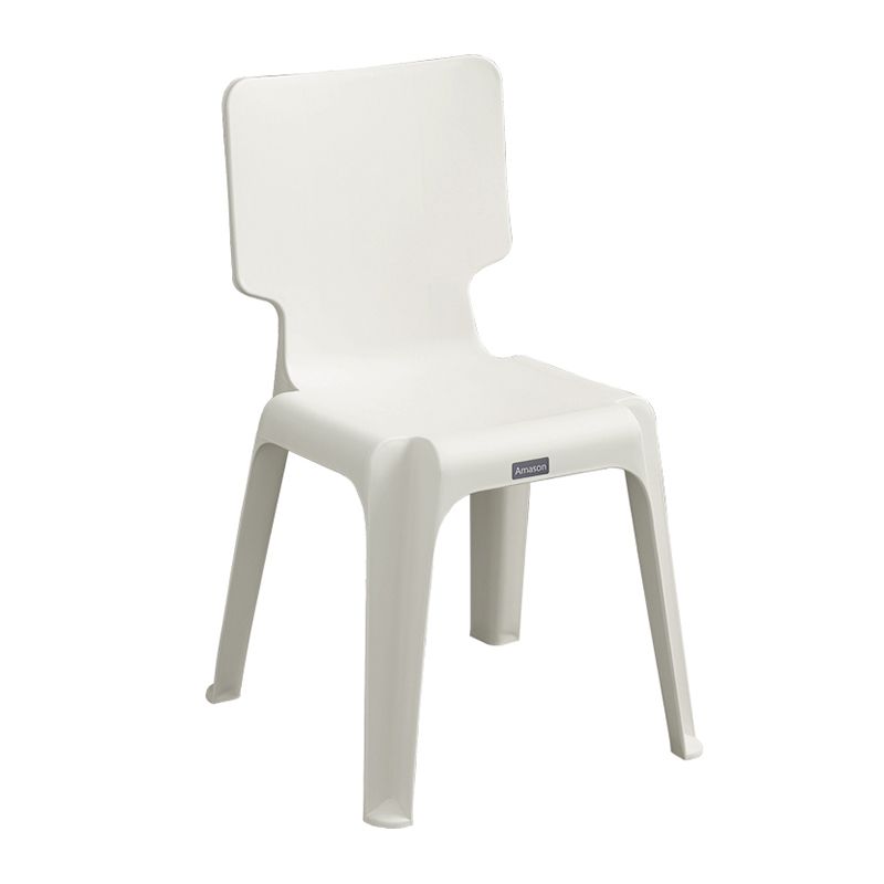 Chaise d'appoint en plastique pour marché nocturne scandinave, chaise de salle à manger à dossier solide, couleur claire