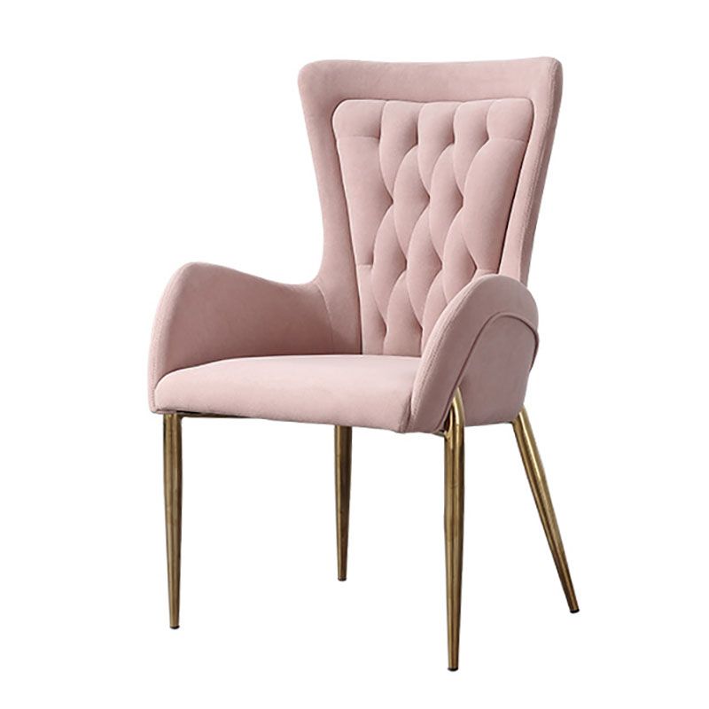 Nordic Style Metal Dining Chairs Upholstered Side Chairs for Restaurant Use