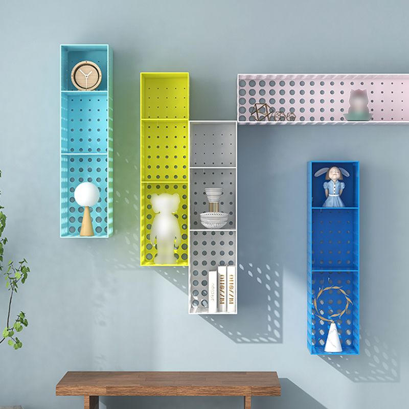 Scaffale orizzontale in ferro per unità murale contemporanea, 39,4 "l x 9,8" w x 9,8 "h