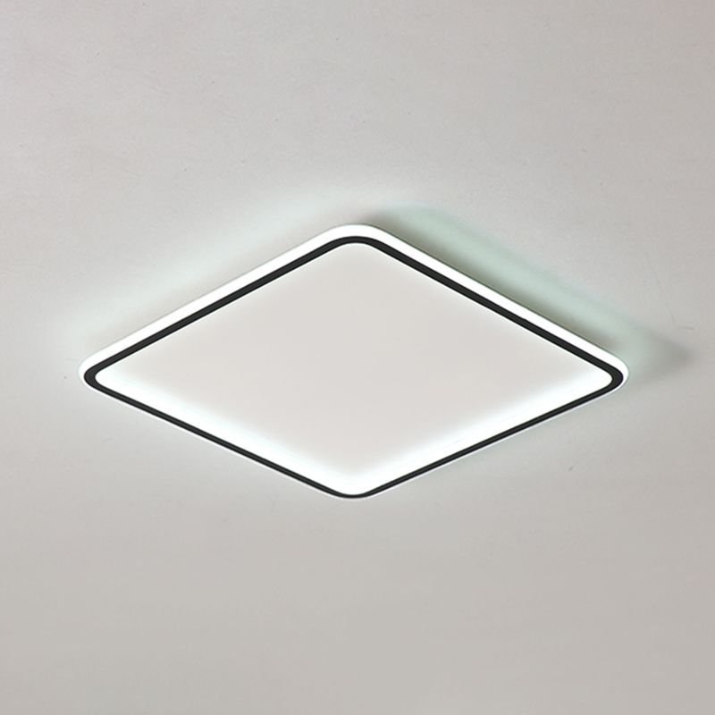 Modern Style Geometry Ceiling Fixture Metal 1 Light Ceiling Mounted Light in Black