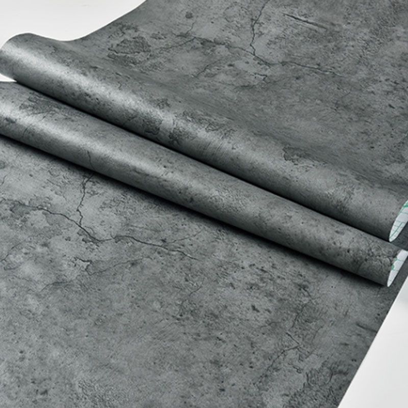 Vinyl Metallic Surface Wallpaper Roll for Home Decoration in Grey, 32.3 sq ft., Peel and Stick