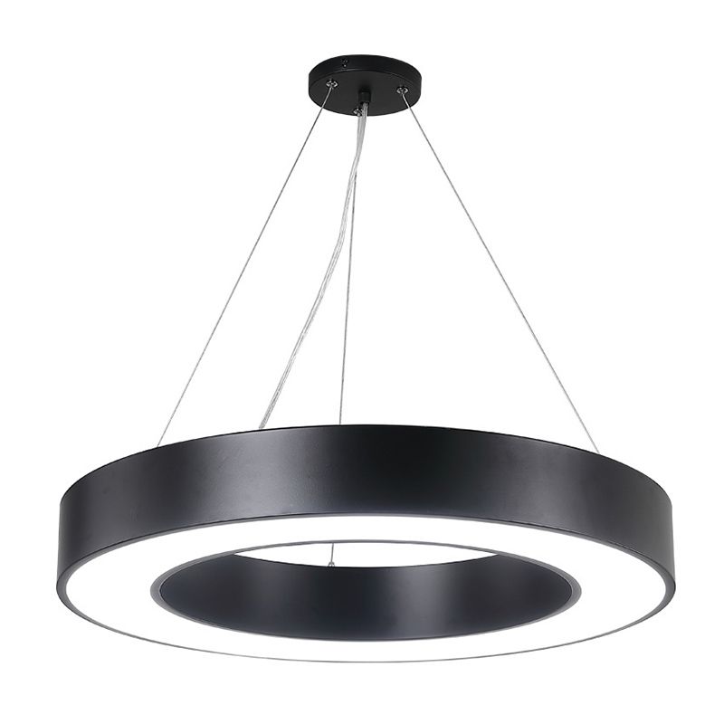 Lampada rotonda Black Lampada rotonda LED Minimalist LED Impiccamento per l'ufficio