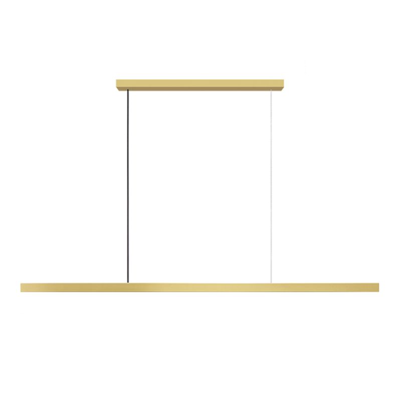 Zeitgenössische Küchenheize helle lineare hängende Leuchte Metall 1 Licht