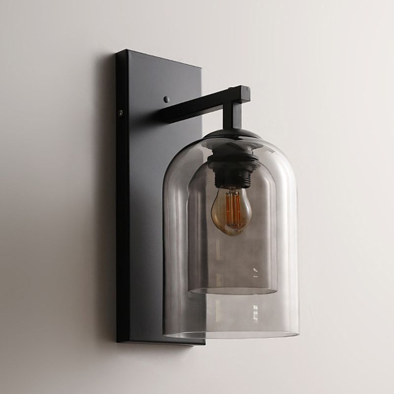 Lampada montata a parete a parete singola con sconde murale di stile industriale per camera da letto