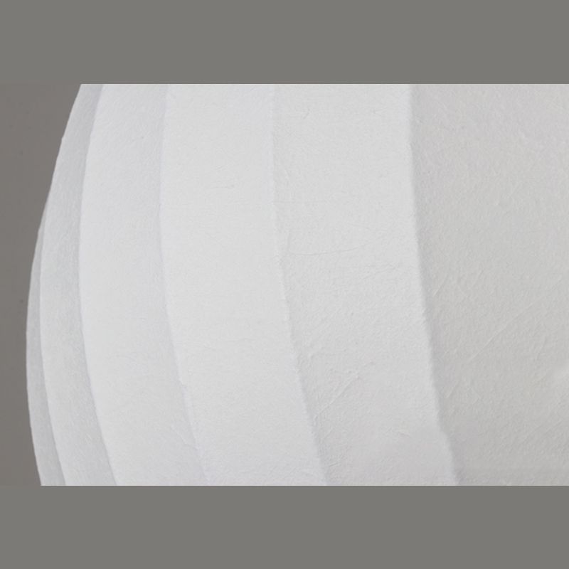 Globe Stretch Silk Suspension Lamp Nordic Style 1-light Dining Room Lighting Fixture in White