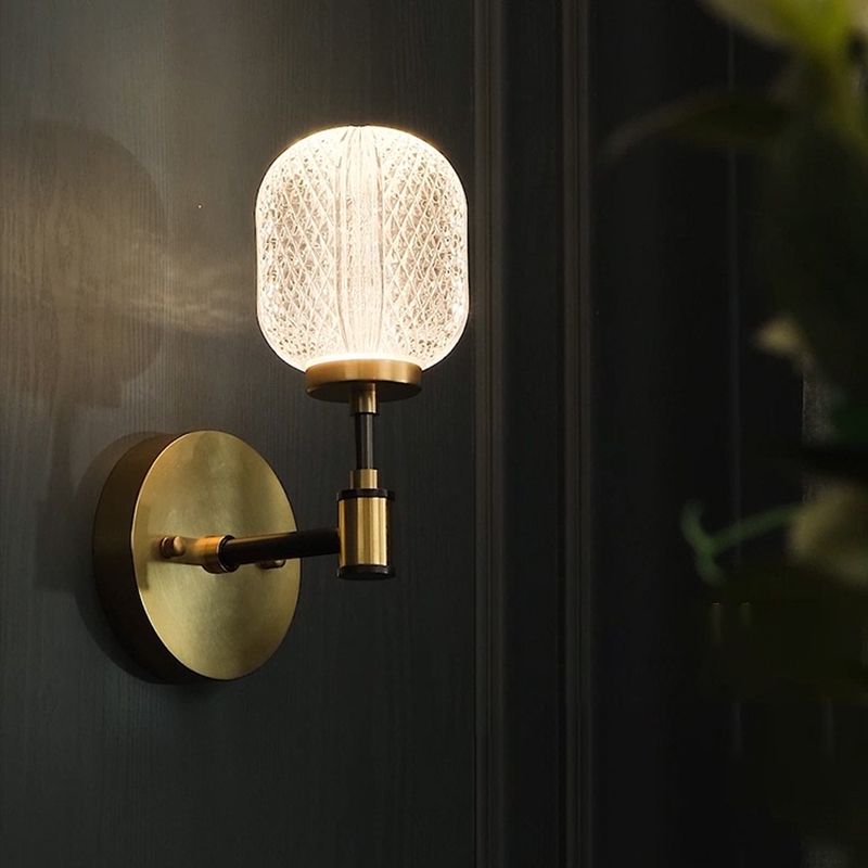 Modern Sphere Wall Mount Light Fixture 1 Light Wall Sconce for Living Room