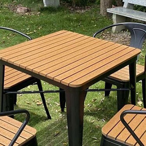 Industrial 1/3/5/7 Pieces Metal Dining Set Reclaimed Wood Table Set for Outdoor