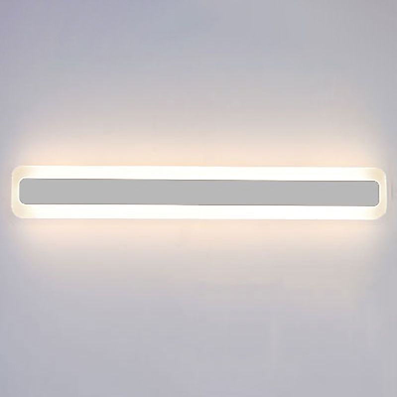 White Strip Mirror Light Nordic Style Metal LED Wall Sconce for Bathroom