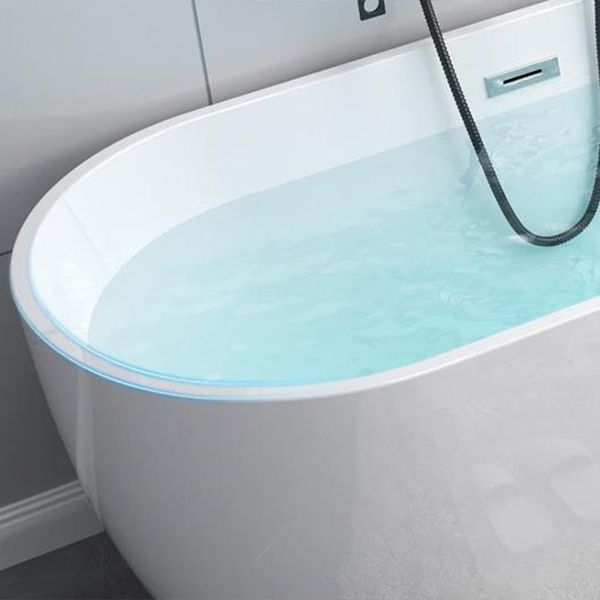 Freestanding Soaking Modern Bathtub Antique Finish Oval Bath Tub