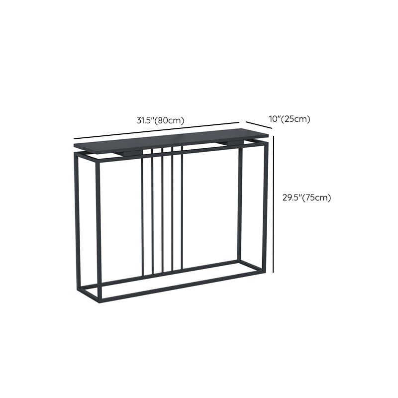 Modern Console Accent Table Antique Finish Console Table in Metal