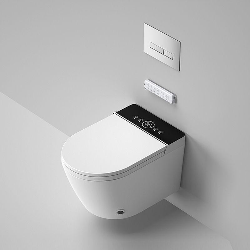 Contemporary Wall Hung Flush Toilet Heated Seat Included Urine Toilet for Bathroom