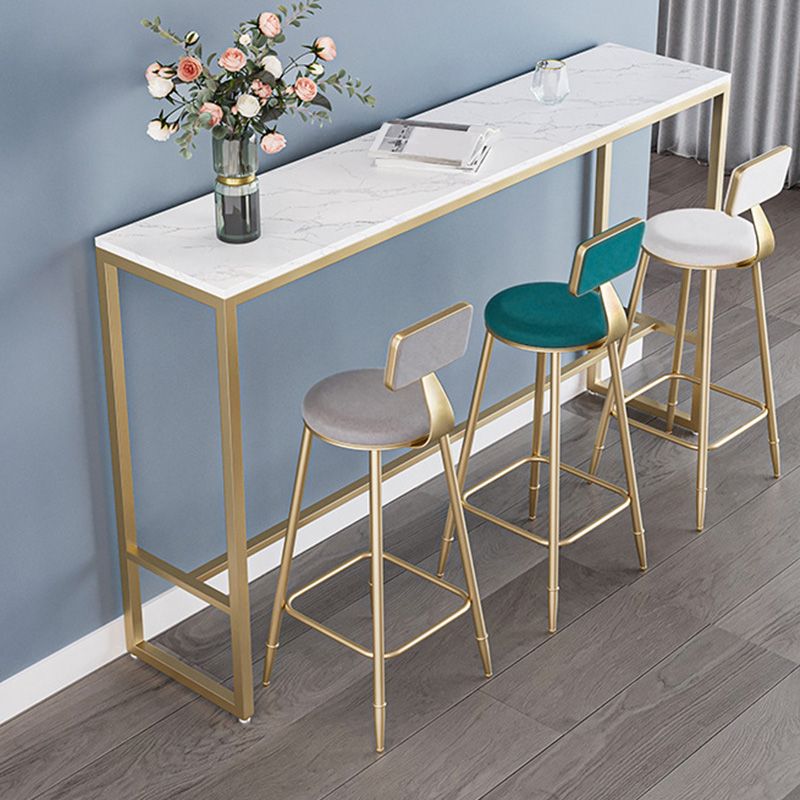 Modern Bar-height Table with Gold Base 41.3-inch Height Table Top Bar Table