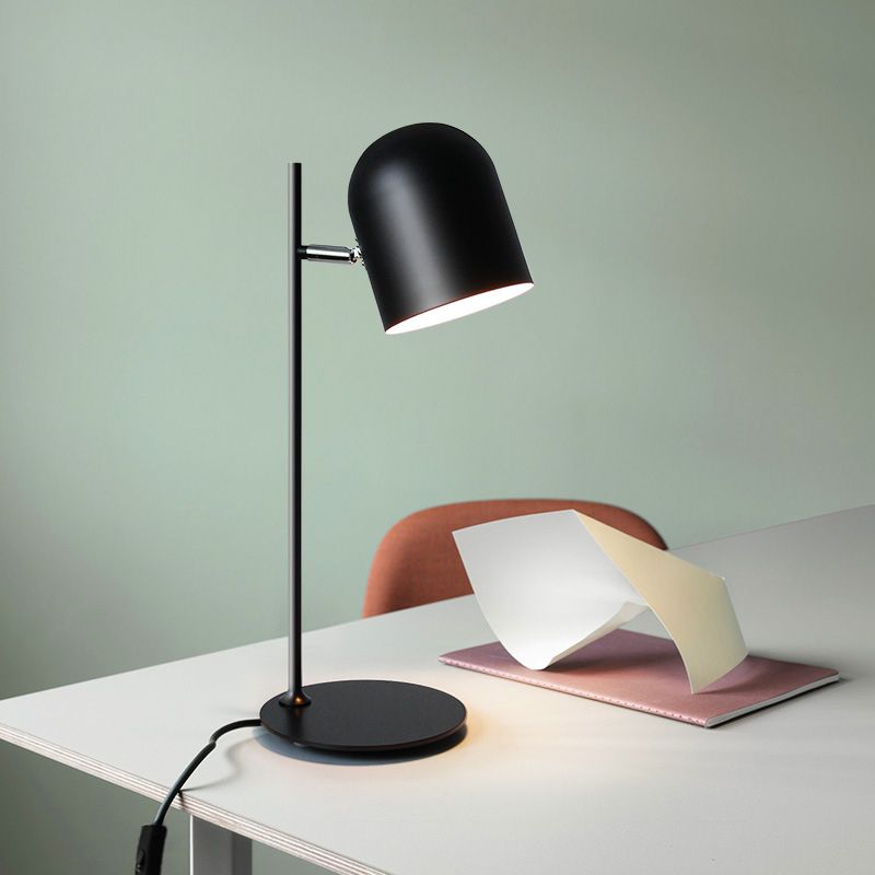 Roteerbaar metalen beker Studie Licht 1 kop Macaron Loft Desk Light met plug -in koord voor kantoor