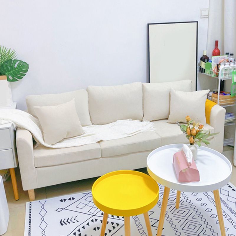 27" Wide Contemporary Sofa Fabric 3 Seater Pillows Cushions Seating