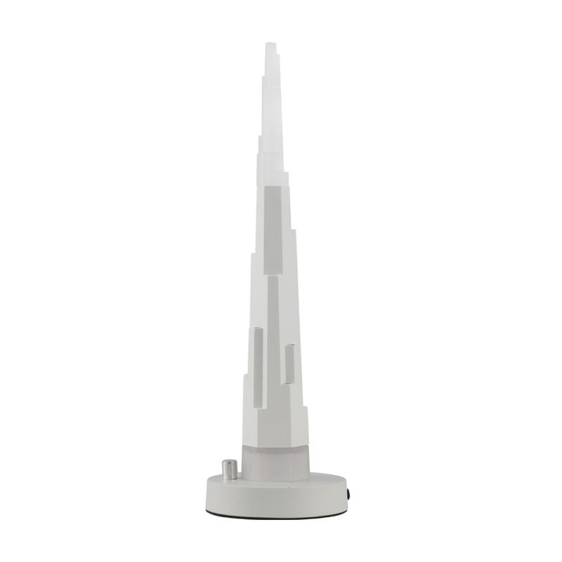 Burj Tower Nachttisch Lampe Modernismus Acrylforum LED -Tischbeleuchtung in Weiß/Gold
