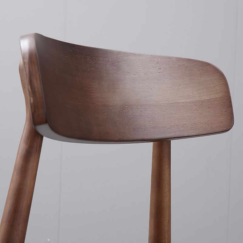 Contemporary Style Dining Chairs Open Back Dining Armless Side Chairs with Wooden Legs