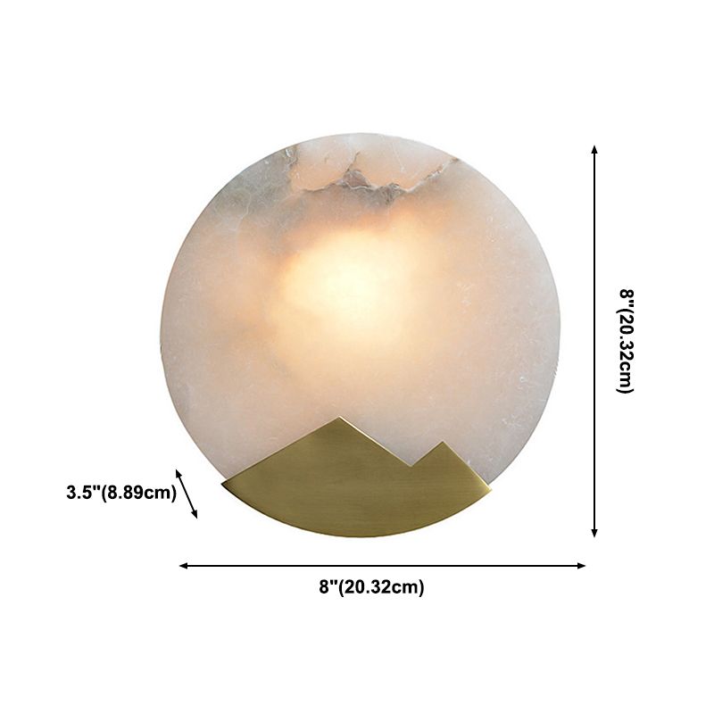 Kreiswandhalterung Leuchte Einfachheit Stein Schlafzimmer Wandhalterung Licht in Gold