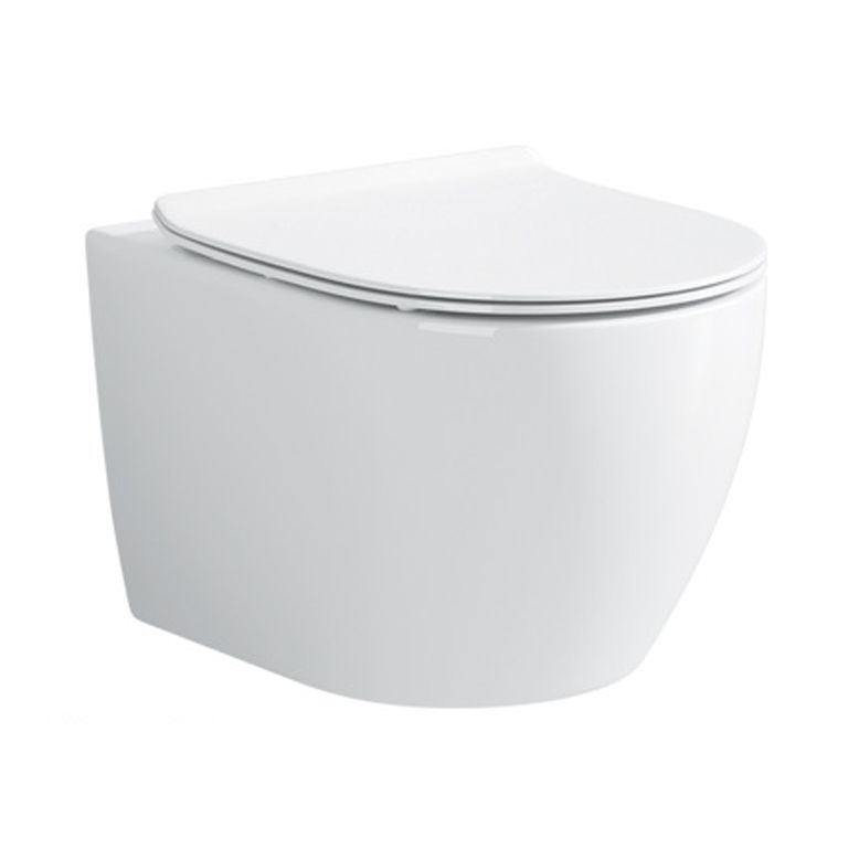 Modern White Flush Toilet Wall Hung One-Piece Toilet with Slow Close Seat