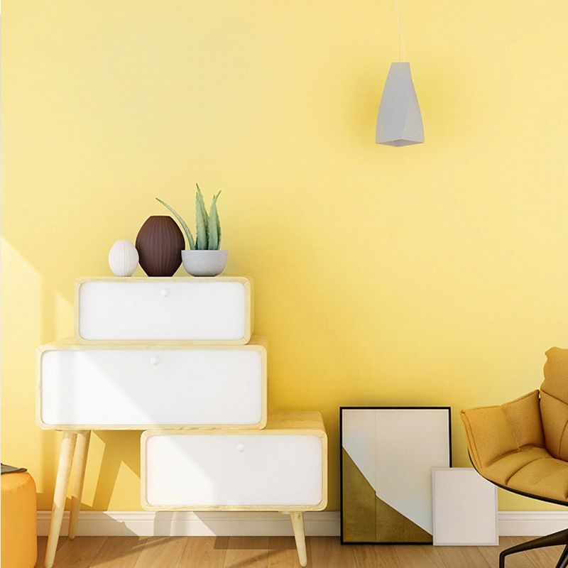 Simple Multi Colored PVC Wallpaper Roll Textured Plain Patterned Self-Adhesive Wall Decor