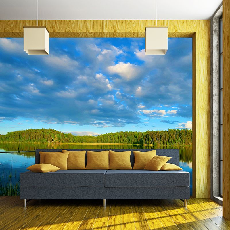 Customized Modern Sky Mural Moisture Resistant Wall Art for Sleeping Room