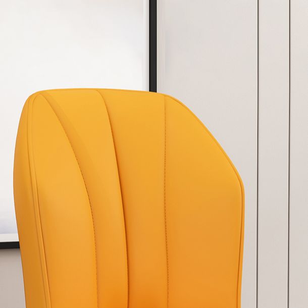 Silla de comedor de cuero para cocina moderna, silla Parsons de 36"H con patas de metal