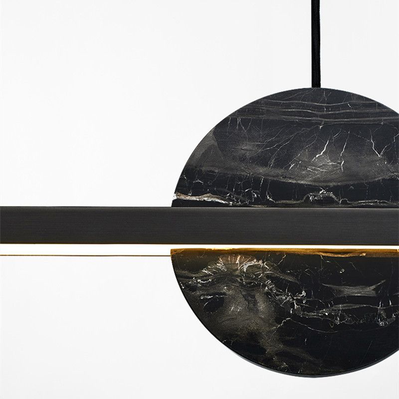 Simple Hanging Island Light Marble LED Hanging Lighting Fixture for Sitting Room