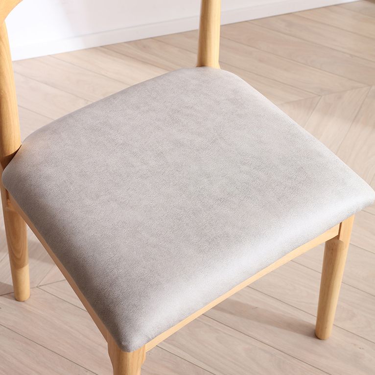 Chaise de salle de maison scandinave ouverte en bois ouvert chaise de salle à manger rembourrée
