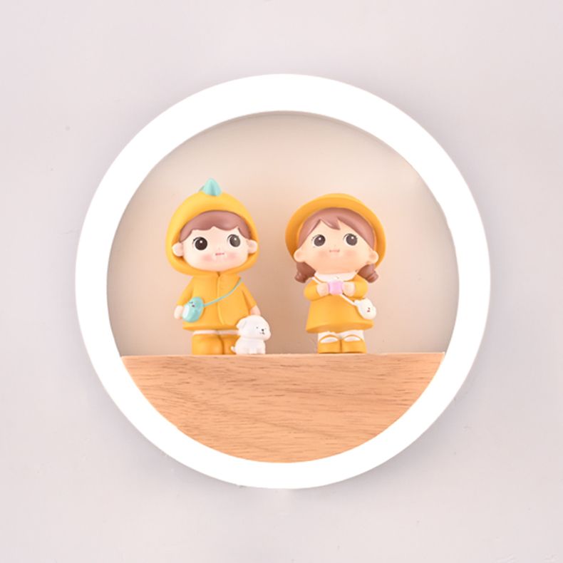 Wood Wall Sconce Contemporary Style Wall Lamp Sconces Metal for Bedroom