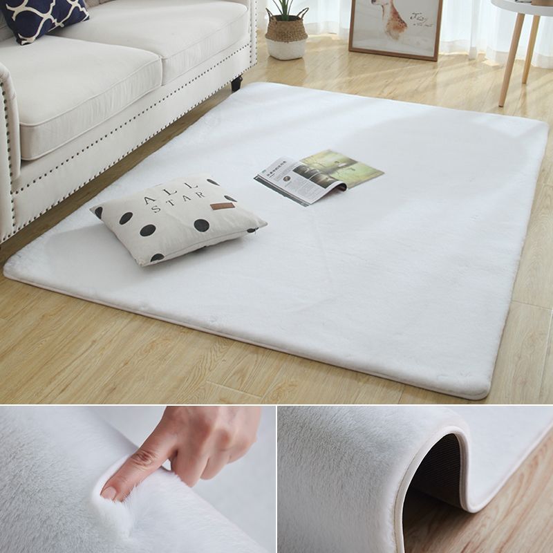 Multi-Color Plain Rug Plüsch Nordisch Teppich waschbar