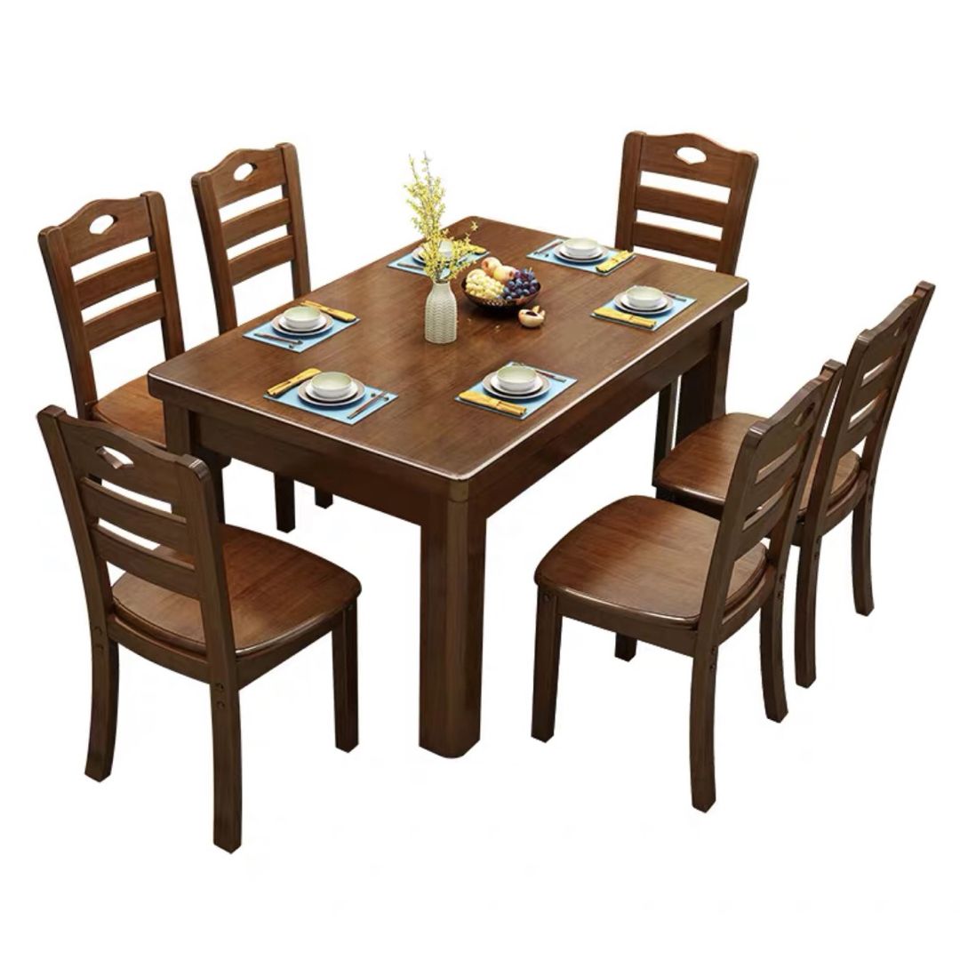 Traditional Standard Solid Wood Top Dining Room Set of Rectangle Shape for Kitchen Table Set