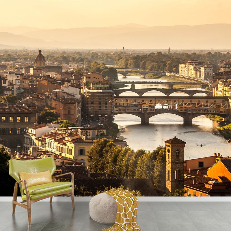 Cityscapes Photography Mildew Wall Mural Horizontalt for Living Room
