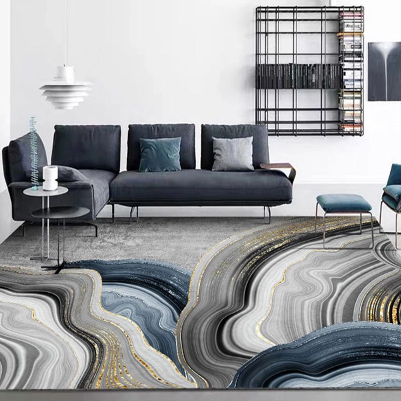 Tono grigio semplice tappeto interno in poliestere Rendering tappeto tappeto resistente alle macchie per la decorazione della casa