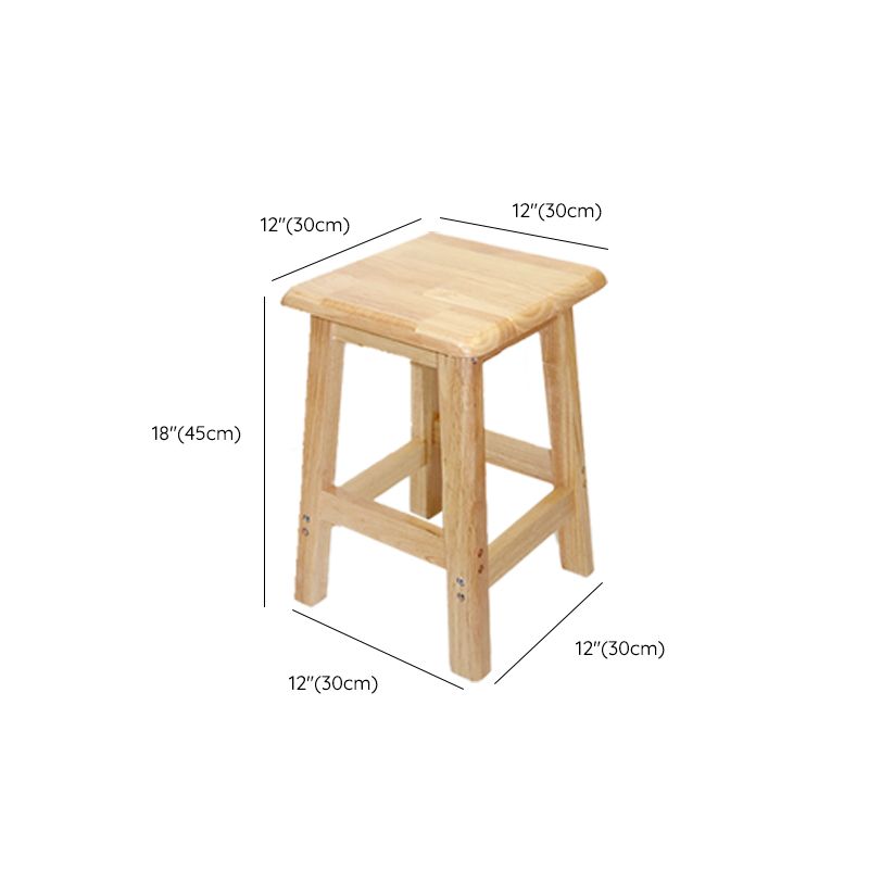 Industrial Solid Wood Bar Stool Backless Counter Stool for Restaurant