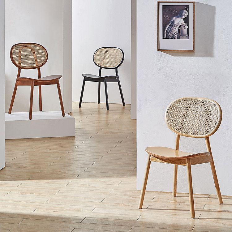 Eigentijdse dineren en accentstoelen massief houten open rug armloze stoel