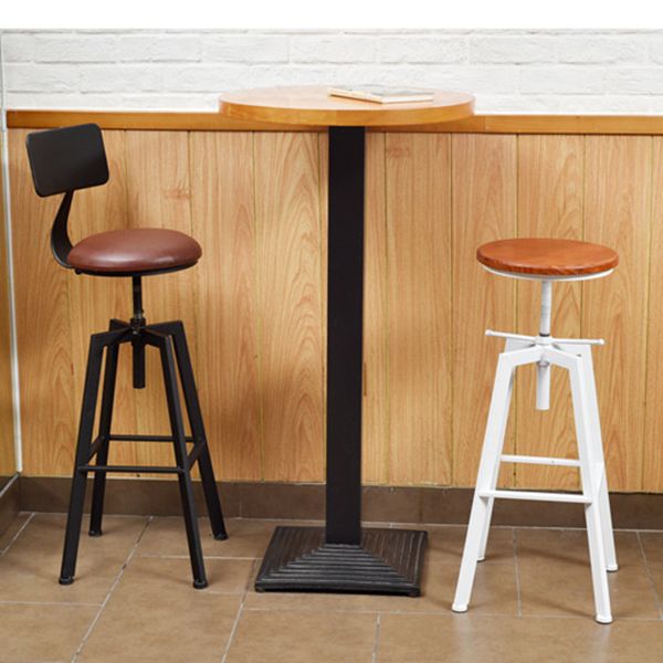Industrial Metal Bar Stool Swivel Adjustable Height Patio Bar Stool