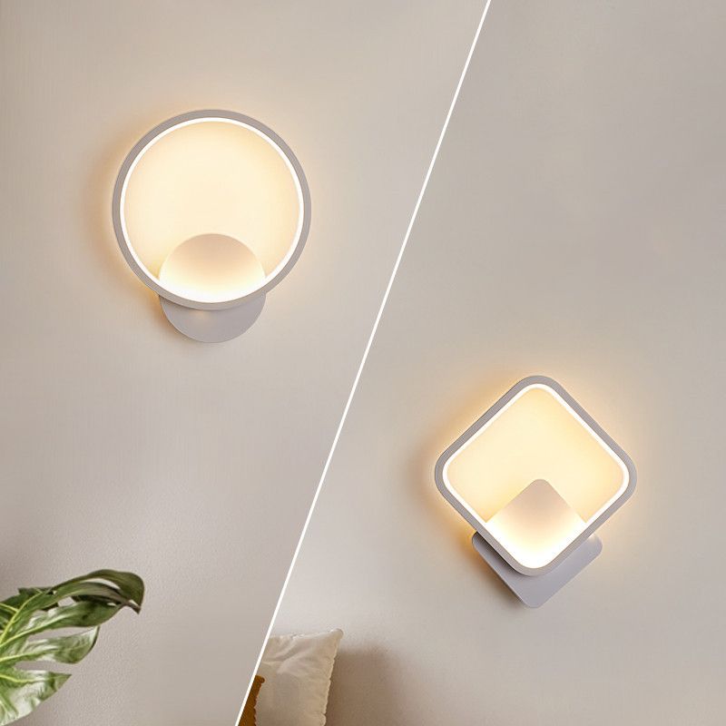 Lumières à nuances géométriques en métal Modern Simple Style 1 HEAD WALL MOUR MOURNAL