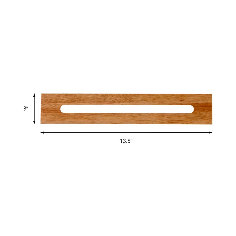 Rechteckige Holzwandhalterung hellem modernistischen LED Braune Wandhalter