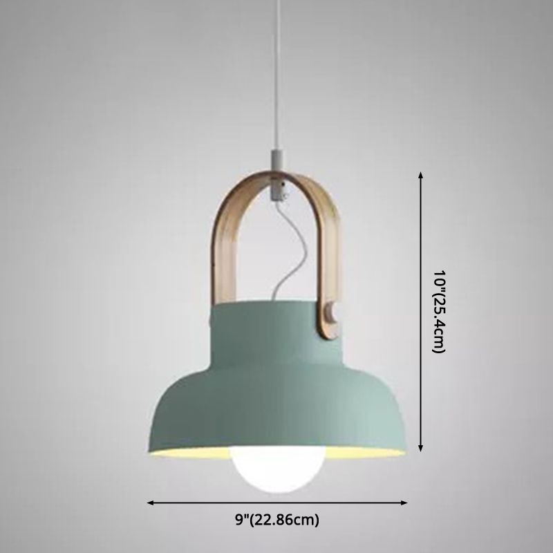 Lampada a ciondolo a testa in giù da 1 luci a testa in giù per il ristorante in metallo in stile moderno nordico lampada sospesa