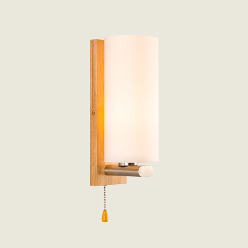 Cilindro de la sala de estar accesorio de iluminación de pared de vidrio Iluminación de pared moderna en blanco