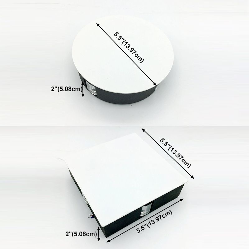 Funzione lampada a montaggio a parete Mini RGB a LED Modern Stile semplice Speccone a parete a forma rotonda per interno