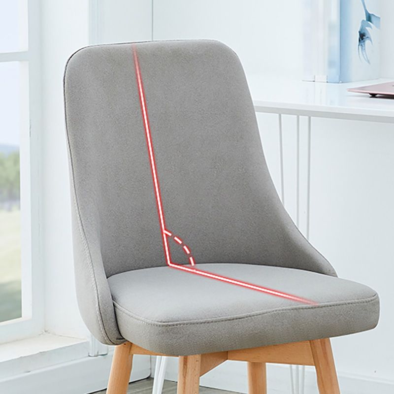 Silla lateral de comedor de madera moderna Parsons, silla sin brazos para restaurante