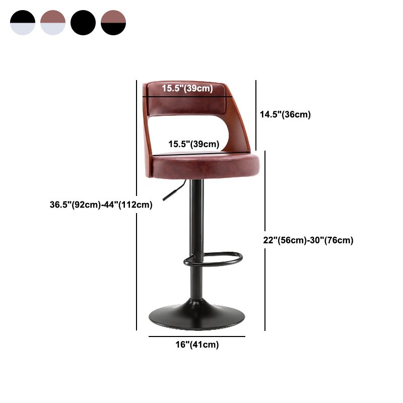 Industrial Style Liftable Bar-stool Metal Counter Bar Stool with Metal Legs for Kitchen