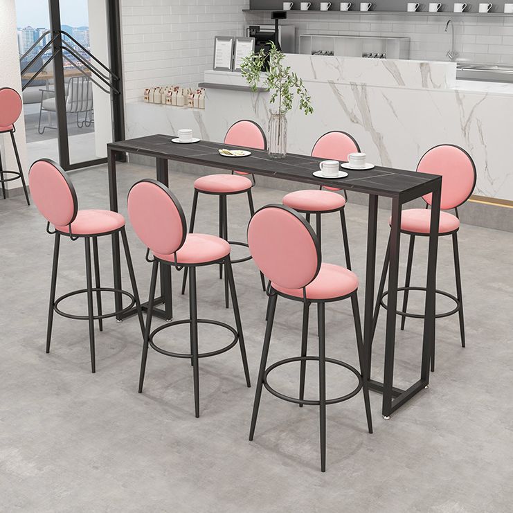 Industrial Sintered Stone Bar Table Rectangle Dining Table for Kitchen Living Room