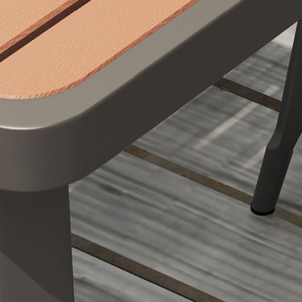 Industrial 1/3/5 Pieces Dining Set Rectangle Wood Dining Table for Courtyard