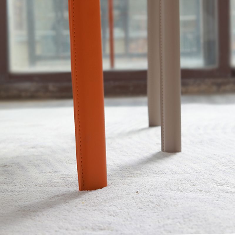 Modern Simple Side Chair Faux Leather Side Dining Chair for Home Use