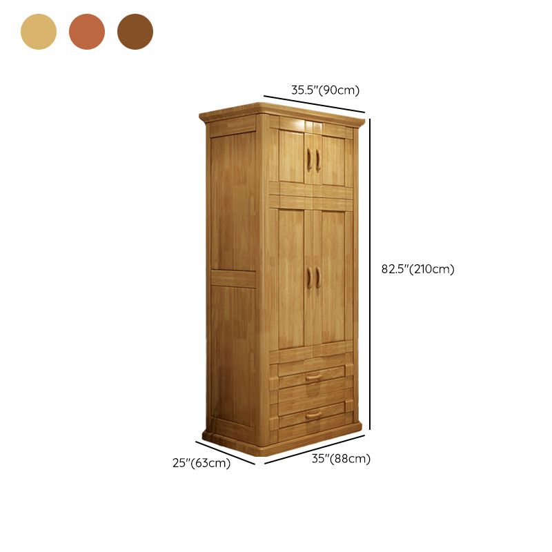 Rubberwood Traditional Storage Cabinet Matte Finish Cabinet for Bedroom