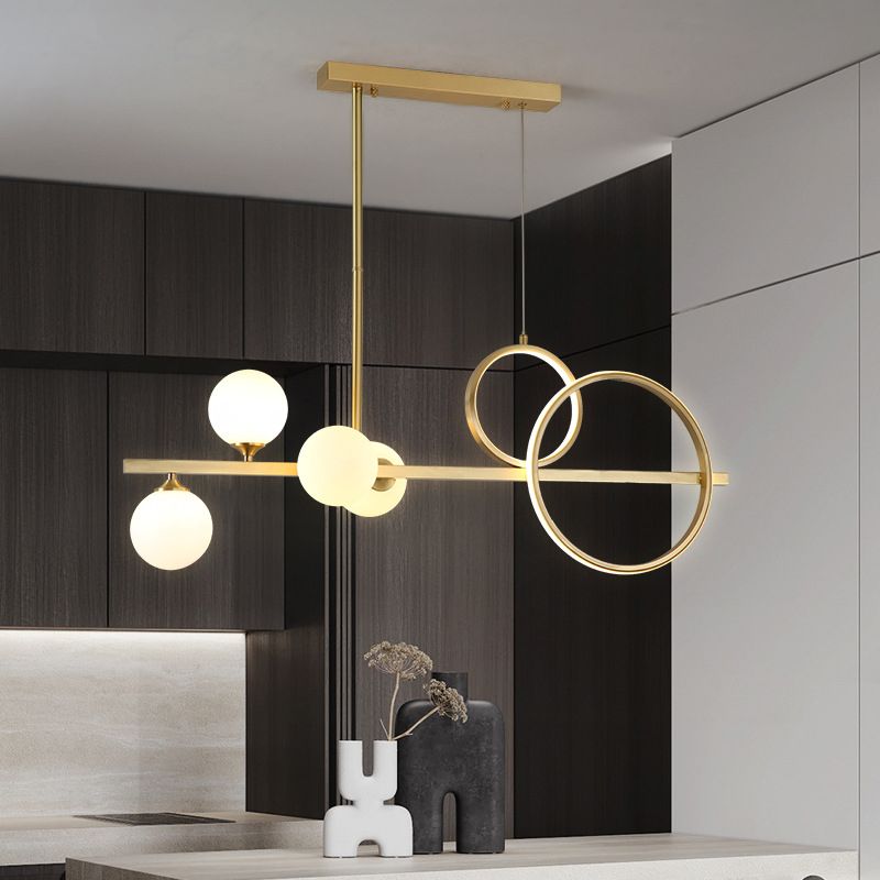 Metal Island Pendant Lights Modern Island Pendant Lighting in Gold