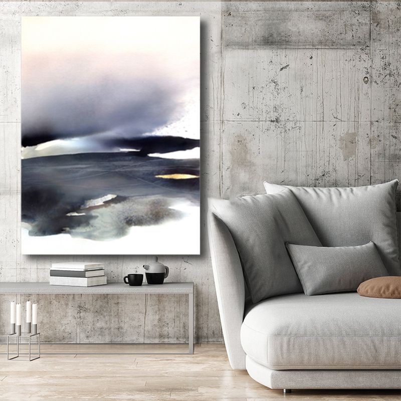 Soft Color Abstract Canvas Print Watercolor Contemporary Art Textured Painting for Bedroom