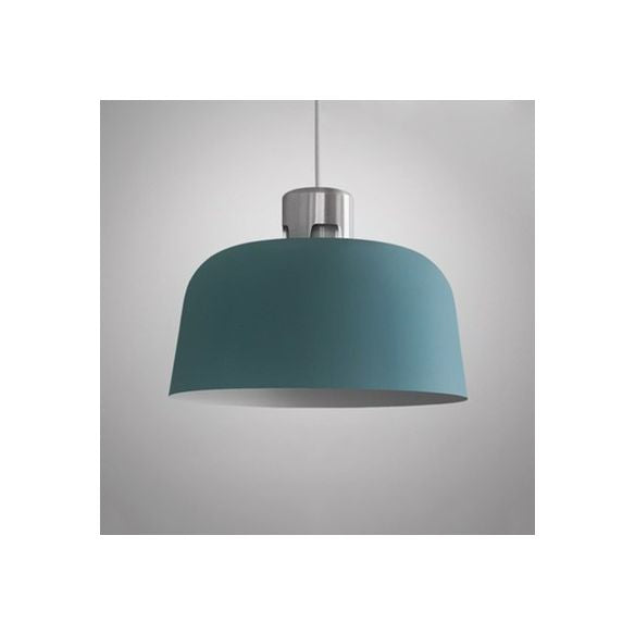 Tombra de cubo de metal Luz colgante de luz individual iluminación colgante nórdica en azul/verde/rosa para restaurante de restaurantes comedor